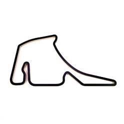 Circuit Hockenheim - Sculpture Murale en Bois (45 cm)